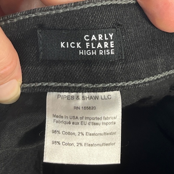 NEW Veronica Beard Carly Kick Flare Black Jeans - Picture 5 of 12